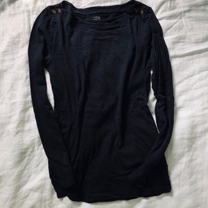 J Crew Black Painter Tee